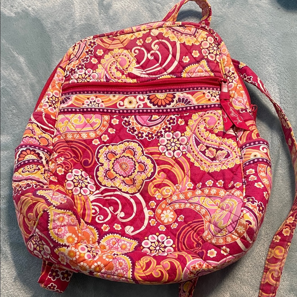 Vera Bradley Backpack- Retired pattern “Raspberry Fizz”